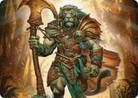 Ajani, Outland Chaperone Art Card - Art Series: Lorwyn Eclipsed - Magic: The Gathering card