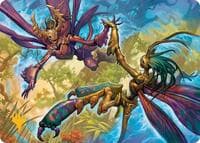 Illusion Spinners Art Card (Gold-Stamped Planeswalker Symbol) - Art Series: Lorwyn Eclipsed - Magic: The Gathering card