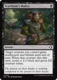 Scarblade's Malice - Lorwyn Eclipsed - Magic: The Gathering card