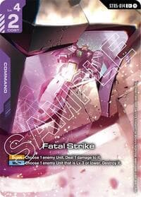 Fatal Strike (C+) - Starter Deck 07: Celestial Drive - Gundam Card Game card
