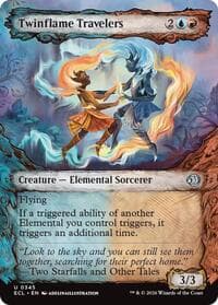 Twinflame Travelers (Showcase) - Lorwyn Eclipsed - Magic: The Gathering card
