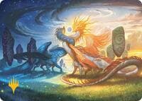 Celestial Reunion Art Card (19/54) (Gold-Stamped Planeswalker Symbol) - Art Series: Lorwyn Eclipsed - Magic: The Gathering card