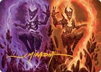 Fire Covenant Art Card (Gold-Stamped Signature) - Art Series: Lorwyn Eclipsed - Magic: The Gathering card