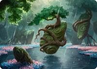 Rain-Slicked Copse Art Card - Art Series: Lorwyn Eclipsed - Magic: The Gathering card