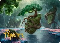 Rain-Slicked Copse Art Card (Gold-Stamped Signature) - Art Series: Lorwyn Eclipsed - Magic: The Gathering card