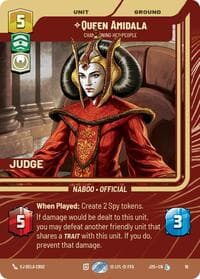 Queen Amidala - Championing Her People - Judge Promos - Star Wars: Unlimited card