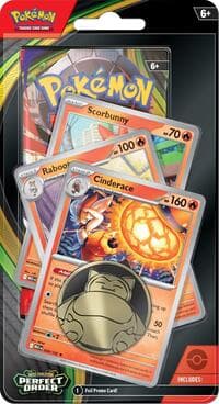 Perfect Order Premium Checklane Blister [Cinderace Line] - ME03: Perfect Order - Pokemon card