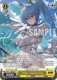 Helm: Aquamarine (SP) (Silver Stamp) - GODDESS OF VICTORY: NIKKE - Weiss Schwarz card