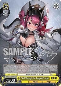 "Sail Through the Tempest!" Mast (SP) (Silver Stamp) - GODDESS OF VICTORY: NIKKE - Weiss Schwarz card