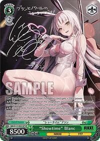 "Showtime" Blanc (SP) (Silver Stamp) - GODDESS OF VICTORY: NIKKE - Weiss Schwarz card