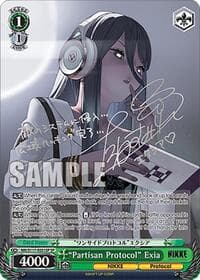 "Partisan Protocol" Exia (SP) (Silver Stamp) - GODDESS OF VICTORY: NIKKE - Weiss Schwarz card