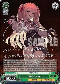 "BDG" Yuni (SP) (Silver Stamp) - GODDESS OF VICTORY: NIKKE - Weiss Schwarz card