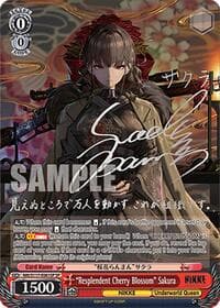 "Resplendent Cherry Blossom" Sakura (SP) (Silver Stamp) - GODDESS OF VICTORY: NIKKE - Weiss Schwarz card