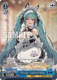 Privaty: Unkind Maid (SP) (Silver Stamp) - GODDESS OF VICTORY: NIKKE - Weiss Schwarz card