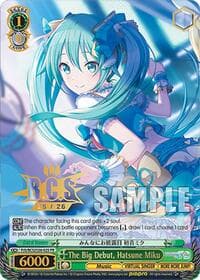 The Big Debut, Hatsune Miku - Bushiroad Event Cards - Weiss Schwarz card