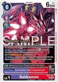 Raidramon - Time Stranger Release Event Cards - Digimon Card Game card