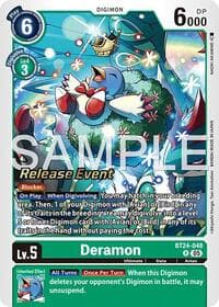 Deramon - Time Stranger Release Event Cards - Digimon Card Game card
