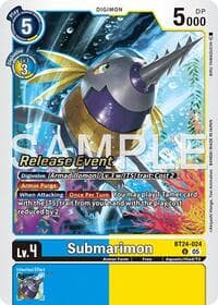 Submarimon - Time Stranger Release Event Cards - Digimon Card Game card
