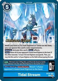 Tidal Stream - Time Stranger Release Event Cards - Digimon Card Game card