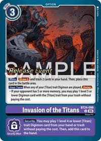 Invasion of the Titans - Time Stranger Release Event Cards - Digimon Card Game card
