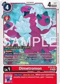 Dimetromon - Time Stranger Release Event Cards - Digimon Card Game card