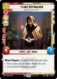 Luke Skywalker - Profit or Be Destroyed - A Lawless Time - Star Wars: Unlimited card