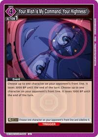 Your Wish Is My Command, Your Highness! - UE15BT: Evangelion: New Theatrical Edition - Union Arena card