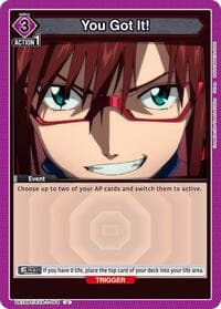 You Got It! - UE15BT: Evangelion: New Theatrical Edition - Union Arena card