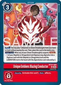 Unique Emblem: Blazing Conductor - Time Stranger - Digimon Card Game card