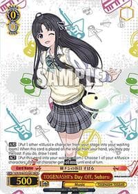 TOGENASHI's Day Off, Subaru (GBCR) - Girls Band Cry Premium Booster - Weiss Schwarz card