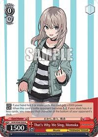 That's Why We Sing, Momoka - Girls Band Cry Premium Booster - Weiss Schwarz card