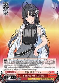 Baring All, Subaru - Girls Band Cry Premium Booster - Weiss Schwarz card