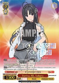 Baring All, Subaru (GBCR) - Girls Band Cry Premium Booster - Weiss Schwarz card