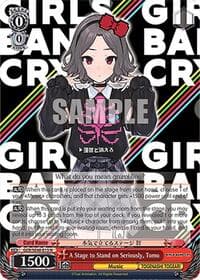 A Stage to Stand on Seriously, Tomo - Girls Band Cry Premium Booster - Weiss Schwarz card