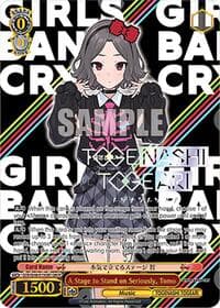 A Stage to Stand on Seriously, Tomo (GBCR) - Girls Band Cry Premium Booster - Weiss Schwarz card