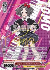 A Stage to Stand on Seriously, Tomo (SP) - Girls Band Cry Premium Booster - Weiss Schwarz card