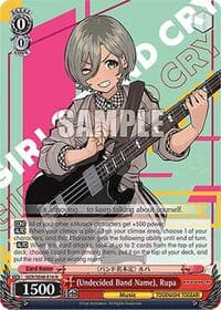(Undecided Band Name), Rupa - Girls Band Cry Premium Booster - Weiss Schwarz card