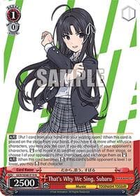That's Why We Sing, Subaru - Girls Band Cry Premium Booster - Weiss Schwarz card
