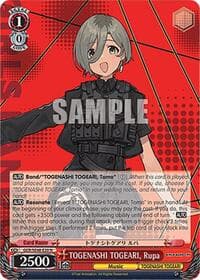 TOGENASHI TOGEARI, Rupa - Girls Band Cry Premium Booster - Weiss Schwarz card