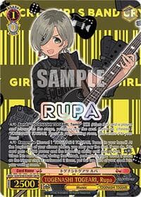 TOGENASHI TOGEARI, Rupa (GBCR) - Girls Band Cry Premium Booster - Weiss Schwarz card