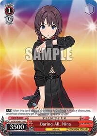 Baring All, Nina - Girls Band Cry Premium Booster - Weiss Schwarz card