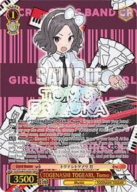 TOGENASHI TOGEARI, Tomo (GBCR) - Girls Band Cry Premium Booster - Weiss Schwarz card
