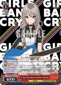 A Way That Allows Freedom, Momoka - Girls Band Cry Premium Booster - Weiss Schwarz card