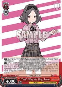 That's Why We Sing, Tomo - Girls Band Cry Premium Booster - Weiss Schwarz card