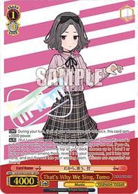 That's Why We Sing, Tomo (GBCR) - Girls Band Cry Premium Booster - Weiss Schwarz card
