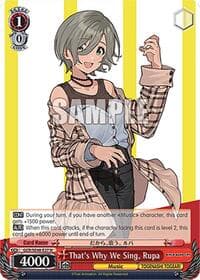 That's Why We Sing, Rupa - Girls Band Cry Premium Booster - Weiss Schwarz card