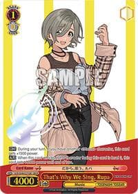 That's Why We Sing, Rupa (GBCR) - Girls Band Cry Premium Booster - Weiss Schwarz card