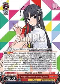 Doing What She Likes Seriously, Subaru - Girls Band Cry Premium Booster - Weiss Schwarz card