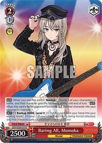 Baring All, Momoka - Girls Band Cry Premium Booster - Weiss Schwarz card