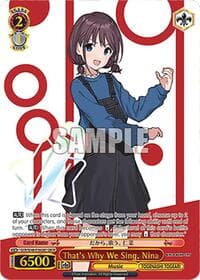 That's Why We Sing, Nina (GBCR) - Girls Band Cry Premium Booster - Weiss Schwarz card